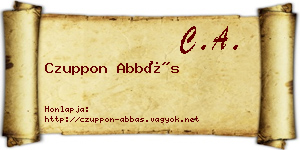 Czuppon Abbás névjegykártya